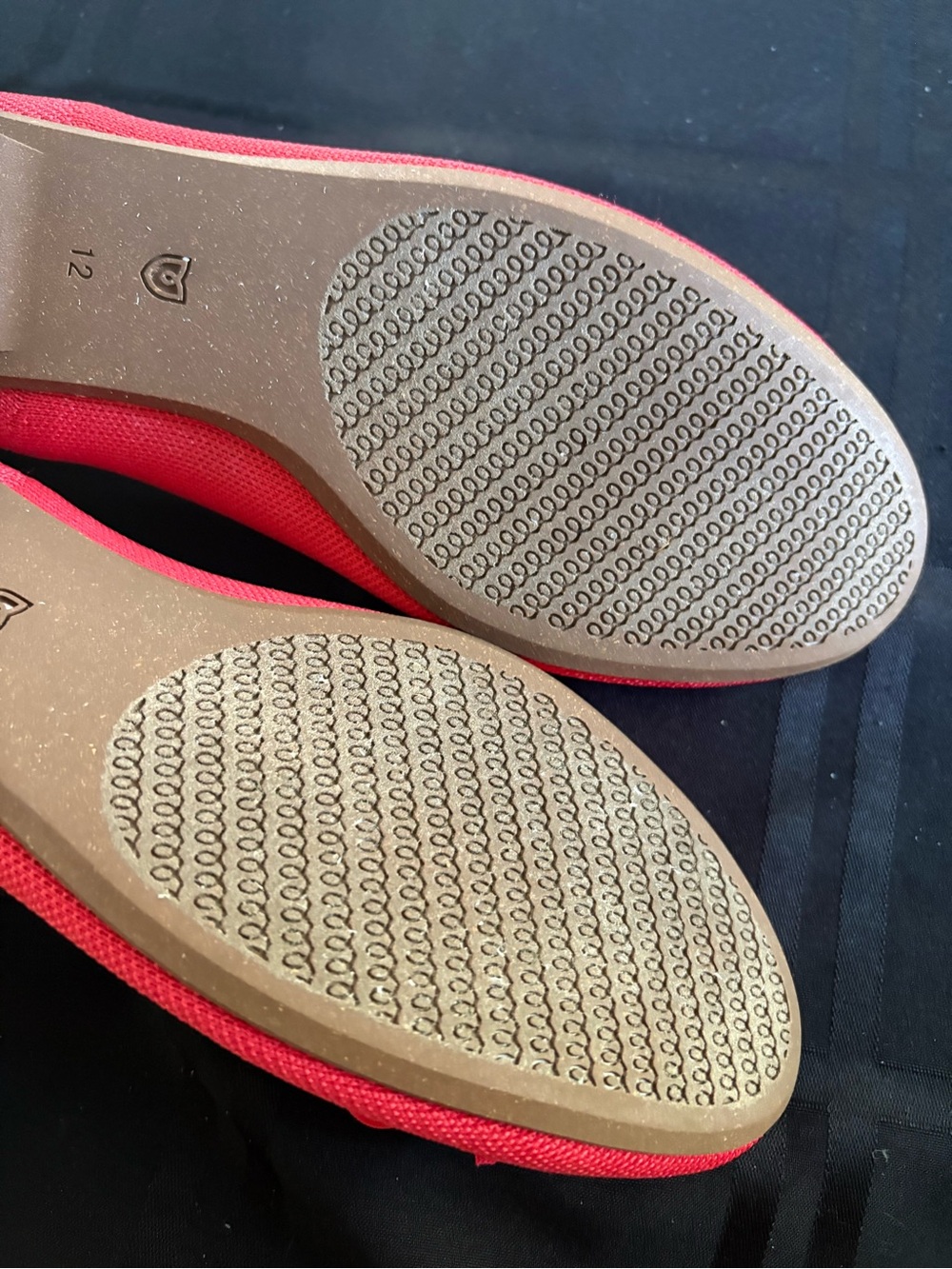 Rothy's Glamour Red Ballet Flats with Bow 12M fits 11 - Picture 7 of 8